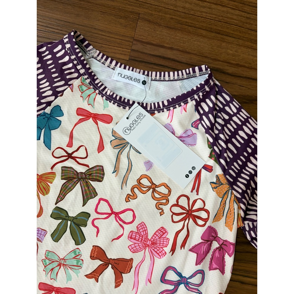 Nuggles Girls swim dress NWT bows sz 12 - Picture 5 of 5